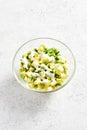 Avocado egg salad in bowl Royalty Free Stock Photo