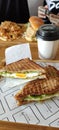 Avocado egg sandwich for breakfast