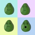 avocado emoji set