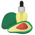 Avocado essential oil aromatherapy essence for massage procedures