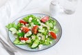 Avocado, feta and vegetables salad Royalty Free Stock Photo