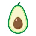 Avocado flat icon, fruit and tropical