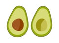 Avocado fruit icon inside original flat design