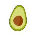 Avocado fruit icon original flat design on a white background