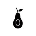 Avocado fruit icon vector logo design template Royalty Free Stock Photo