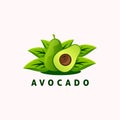 Avocado fruit logo design,vector,illustration