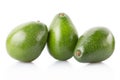 Avocado fruits group isolated on white
