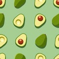Avocado Fruits seamless pattern background wallpaper