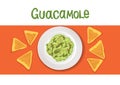 Avocado Guacamole recipe Ingredients. Vegetable and spices for cook Guacamole - tomato, avocado, lime, garlic, pepper, beagle, Royalty Free Stock Photo