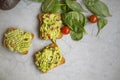 Avocado guacamole on toast