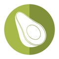 Avocado harvest nutrition icon shadow Royalty Free Stock Photo