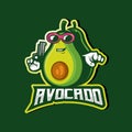 Avocado holding gun