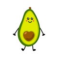 Avocado icon. Flat illustration of avocado vector icon isolated on white background