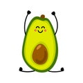 Avocado icon. Flat illustration of avocado vector icon isolated on white background
