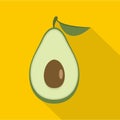 Avocado icon, flat style Royalty Free Stock Photo