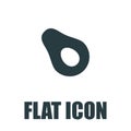 Avocado Icon Flat Royalty Free Stock Photo