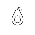 Avocado icon symbol line style