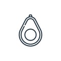 avocado icon vector from food and drinks allergy concept. Thin line illustration of avocado editable stroke. avocado linear sign