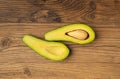 Avocado Isolated, Whole Avokado, Green Avocados Slice, Fresh Alligator Pear, Long Avocado Fruit