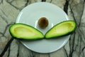 Avocado and lemon fresh green half natural nutritious