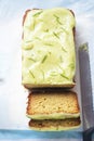 Avocado lime zesty loaf cake Royalty Free Stock Photo