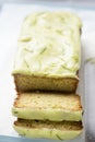 Avocado lime zesty loaf cake Royalty Free Stock Photo