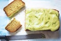 Avocado lime zesty loaf cake Royalty Free Stock Photo