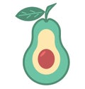 Avocado Line Vector Isolated Icon customized and editable Royalty Free Stock Photo