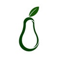 This is an avocado logo minimalist