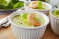Avocado Mousse with Prawn Royalty Free Stock Photo