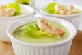 Avocado Mousse with Prawn Royalty Free Stock Photo