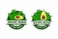 Avocado natural product label design Collection