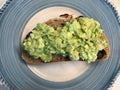 Avocado Paste / Smash with Artisan Bread Slice for Breakfast