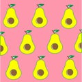 Avocado pattern illustration vector summer fruit natural vegan fruit Royalty Free Stock Photo