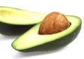 Avocado, persea gratissima against White Background Royalty Free Stock Photo