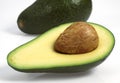 Avocado, persea gratissima against White Background Royalty Free Stock Photo