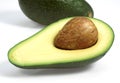 Avocado, persea gratissima against White Background Royalty Free Stock Photo