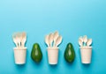 Avocado pits recycling into disposable single use cutlery