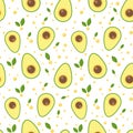 Avocado seamless pattern for print and fabric.