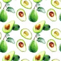 Avocado seamless pattern.