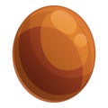 Avocado seed icon, cartoon style