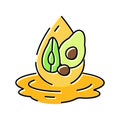 avocado seed oil liquid yellow color icon vector illustration