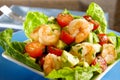 Avocado shrimp salad Royalty Free Stock Photo
