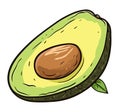 avocado slice, fresh food Royalty Free Stock Photo