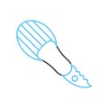 avocado slicer line icon, outline symbol, vector illustration, concept sign