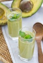 Avocado smoothie [Healthy drink ] Royalty Free Stock Photo