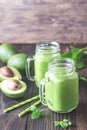 Avocado and spinach smoothies Royalty Free Stock Photo