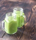 Avocado and spinach smoothies Royalty Free Stock Photo