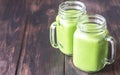 Avocado and spinach smoothies Royalty Free Stock Photo