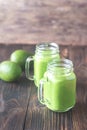 Avocado and spinach smoothies Royalty Free Stock Photo